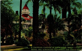 Garden in Winter Hotel Del Coronado Inner Court San Diego CA UNP DB Postcard  - £3.12 GBP