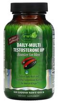New Irwin Naturals Daily-Multi Testosterone UP Booster for Men 60 SOFTGE... - $14.95