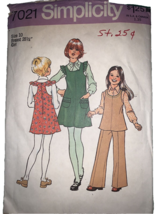 Vintage Simplicity Girls&#39; Jumper/Top/Pants Pattern #7021 Size 10 - $5.25 CAD