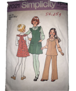 Vintage Simplicity Girls&#39; Jumper/Top/Pants Pattern #7021 Size 10 - £3.02 GBP