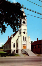 Front Of St. Bernard&#39;s Roman Catholic Church, Rockland, Maine vtg Postcard (D5) - £5.08 GBP