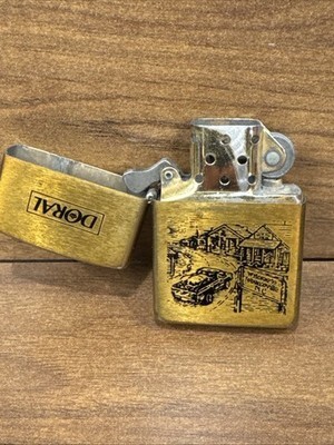 April Of 1996 Zippo Advertising Lighter Doral Tobaccoville NC Brass Finish Item image 6