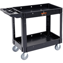 VEVOR Utility Service Cart, Two-Shelf 550LBS Heavy Duty Plastic Rolling ... - $109.74 CAD