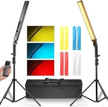 NEEWER Upgraded LED Video Light Stick &amp; 2.4G Remote Kit, 2 Pack Handheld... - £188.86 GBP