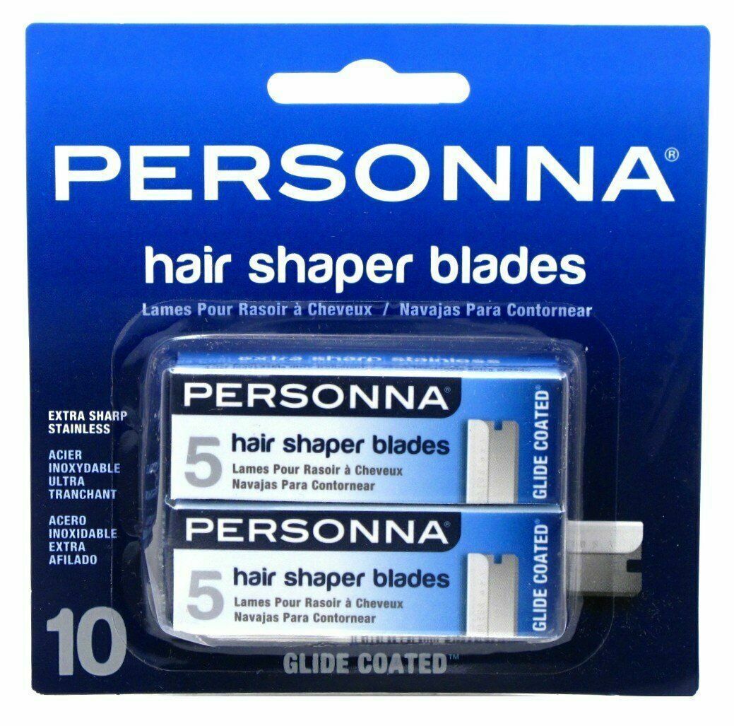Personna Hair Shaper Blades Extra Sharp Glide Coated USA (2 PACK) - £10.21 GBP
