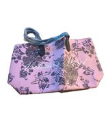 VICTORIA'S SECRET ROSE PRINT PINK/BLACK BIG BAG TOTE New With Tags - $17.62