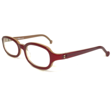 Vintage la Eyeworks Eyeglasses Frames TEXAS 759 Brown Red Oval 48-19-130 - £52.14 GBP