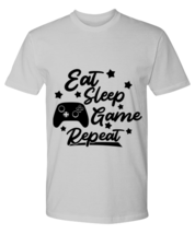 Eat-sleep-game-repeat , ash Premium Tee. Model 60077  - £23.96 GBP