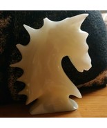 Vintage Marble or Resin Large 5” Chess Piece Horse Knight Sculpture Pape... - $27.16 CAD