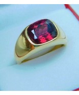 AAA Rosso Rodolite Granato 10 X8 MM 3.78 Carati Pesante 18K Giallo gold ... - £1,001.86 GBP