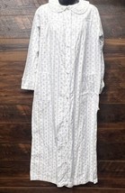Carol VTG Nightgown USA Sm Granny Cottage Snaps Thick Cotton Blue Floral... - $995.03 MXN