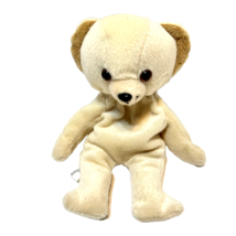 Vintage 1999 Snuggle Plush Beanie Teddy Bear Stuffed Animal Off White 8 inch - £7.93 GBP