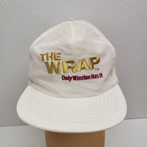 Vintage The Wrap Only Winston Has it Cigarettes White Hat Baseball Cap S... - $12.77