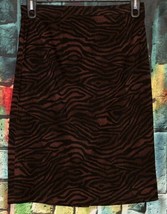 Women&#39;s Lennie For Nina Black Leonard Animal Print Straight Pencil Skirt Size 8  - £14.08 GBP
