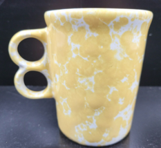Bennington Pottery Agate Yellow Double Finger Mug 1340 Trigger Handle Sp... - $29.67