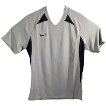 Football Shirt Large Short Sleeve Soccer Practice Athletic Gray Black Ru... - $27.71