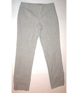 Womens Worth New York Pants Gray White Slacks Office 4 NWT $448 Wool Lined  - £354.53 GBP