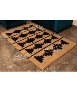 black and brown hemp jute rug, home decor hemp jute rug, farmhouse rug, ... - £113.97 GBP