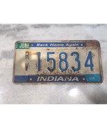 Vintage 1980s Indiana &quot;Back Home Again&quot; RV License Plate 15834 Expired F... - $6.93