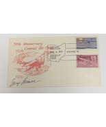 50th Anniversary Contract Air Mail Flight Finpex Station Mail Cover 1978... - £7.87 GBP