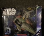 Jazwares Star Wars Micro Galaxy Squadron Boba Fett&#39;s Starship, New Damag... - £23.66 GBP