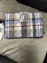 Vera Bradley Perfectly Plaid Turnlock Wallet new - €26,80 EUR