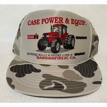 Vintage Case IH Magnum Tractor 7140 Camo Mesh Snapback Trucker Hat 90&#39;s ... - £30.28 GBP