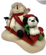 Hallmark Plush Christmas Table Decor Snowman, Penguin, Dog - $28.66 CAD