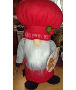 Rae Dunn &quot;BAKING SPIRITS BRIGHT&quot; Weighted Gnome Plush Christmas Holiday ... - $354.25 MXN