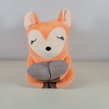 Fox Plush Sleep Soother Baby Crib Toy With Mini Blanket Little Heartbeats Summer - £10.01 GBP