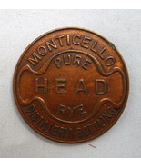 Antique Monticello Distillery Bottling whiskey token coin heads tails co... - $456.94 MXN