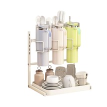 Water Bottle Organizer Rack For Stanley Cup 40Oz Tumbler With Handle, Multifunct - $50.99