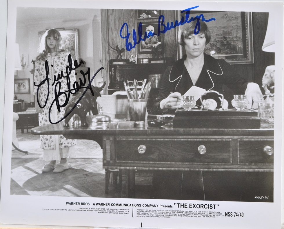 THE EXORCIST CAST SIGNED PHOTO X2 - Linda Blair, Ellen Burstyn  w/COA - $139.00