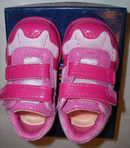 Stride Rite Girls Shawna Pink &amp; Apricot Leather Tennis Shoes 5 Medium BG34195 - £31.38 GBP
