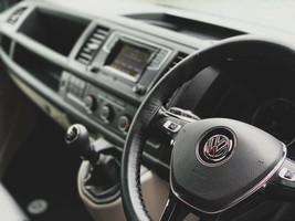 FITS VOLKSWAGEN BEETLE-OLD 68-75 BLACK LEATHER STEERING WHEEL COVER BLAC... - $49.99