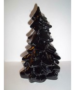Mosser Glass Black 8&quot; Large CHRISTMAS TREE Figurine Holiday Decoration U... - £33.25 GBP