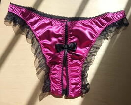 Pink Satin Panties, Sissy Thong Panties For Men, Sissy Underwear, Erotic... - $23.40
