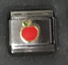 Red Apple wholesale Italian Charm Enamel 9mm Link K37 - £11.86 GBP
