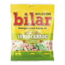 Ahlgrens Bilar (Candy Cars) Sursockrade Bag 100g Swedish Candy (SET OF 1... - £42.82 GBP