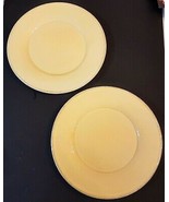 Williams-Sonoma Dinner Plate LOT of 2 Pale Yellow Rustic Edge 11.5&quot; Ston... - £14.01 GBP