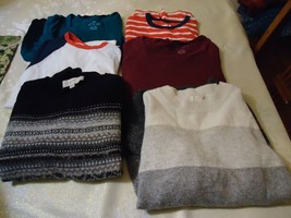 Women Lot of 6 PC Clothing Sweaters and T-Shirts Size XS Used - £31.57 GBP