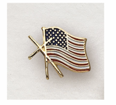 American Flag And Cross Enameled Chenille Lapel Pin Brand New - £10.46 GBP