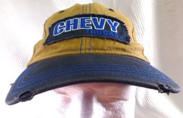 Chevy Trucks Distressed Adjustable Baseball Cap Brown/Blue - $11.40