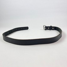 Amish Handmade Mens 48&quot; Black Leather Belt With Silver Buckle 1.5&quot; Wide USA - $23.74