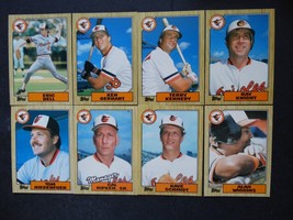 1987 Topps Traded Baltimore Orioles Team Set of 8 Baseball Cards - £3.12 GBP