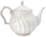 Vintage Regal Manor White Teapot Gold Trim Robinson Design Group 1989 Japan - $29.69