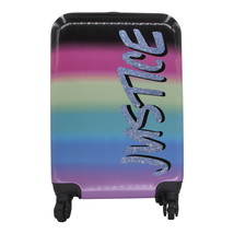 Justice Girl&#39;s 22&quot; Hard Shell Carry-On Luggage in a Ombre Rainbow Print - £58.75 GBP