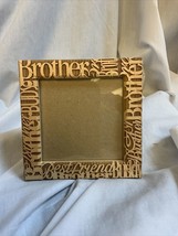 Brother Wood Carved Frame 4.5”x4.5”  Photo Size 3.25&quot;x 3.25&quot; - £7.46 GBP