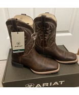 Ariat Mens Hybrid Rancher Western Boot Brown Oiled Rowdy 9 Wide - £123.48 GBP