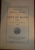 1932 ANNUAL REPORT of the City of Bath, Maine (84th) - $14.84